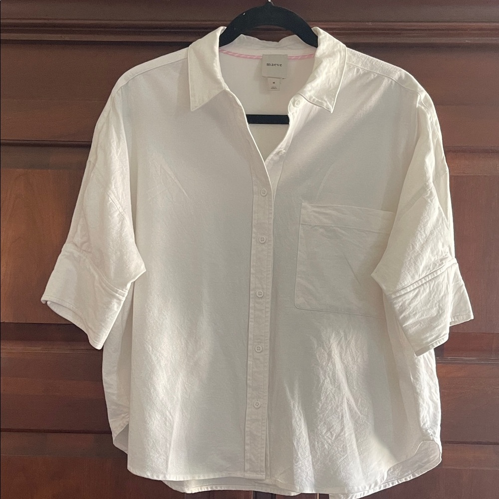 Maeve Mabel Boxy Oxford Shirt